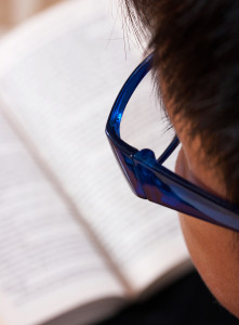 Clever Intelligent Kid Reading A Book